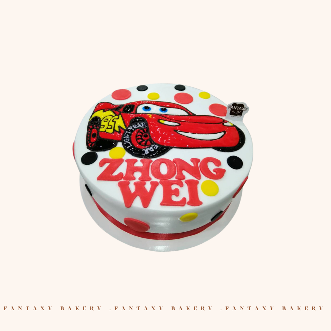 2D Cars Gel Cake