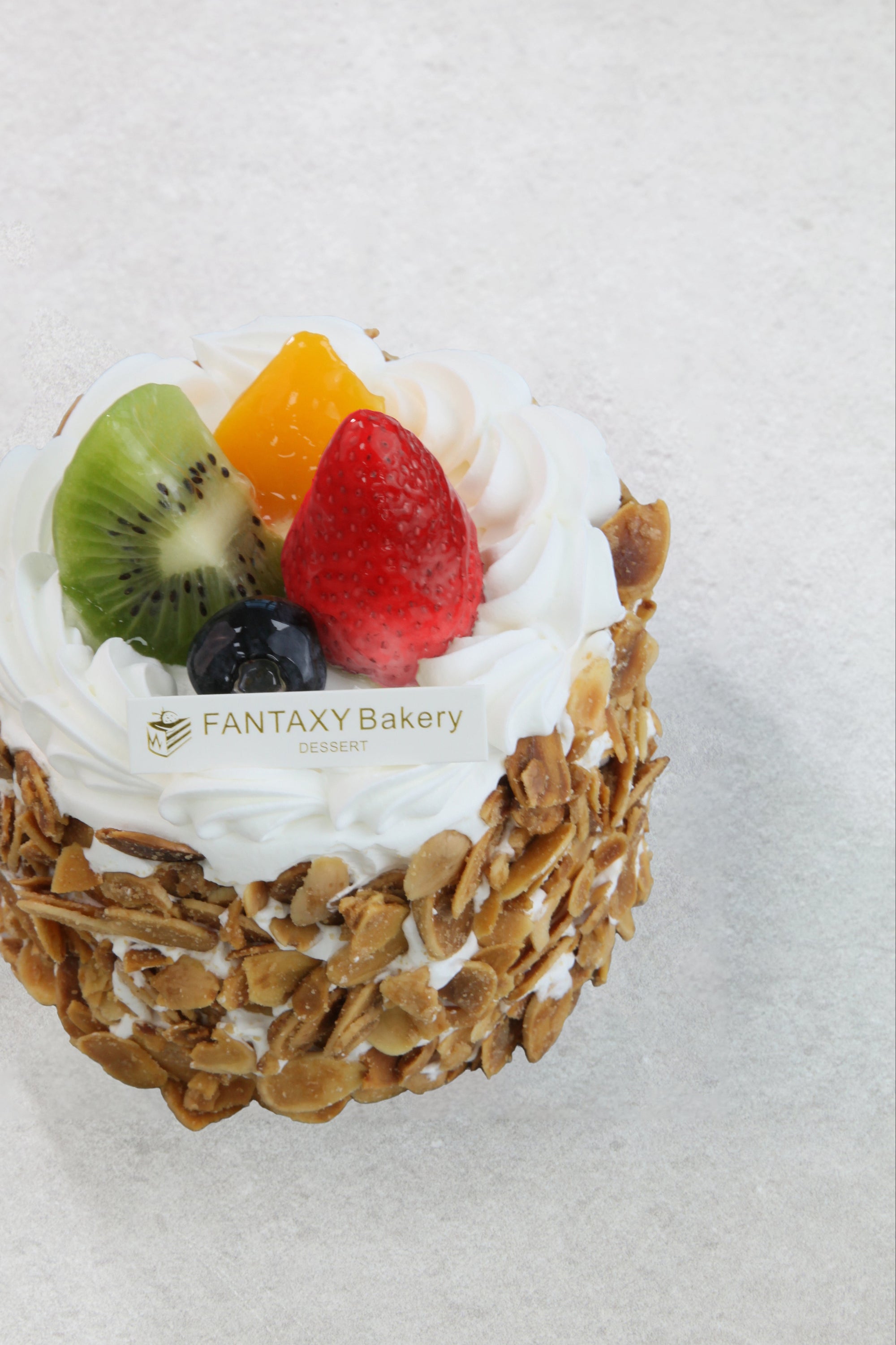 Almond Mix Fruit Vanilla Cake
