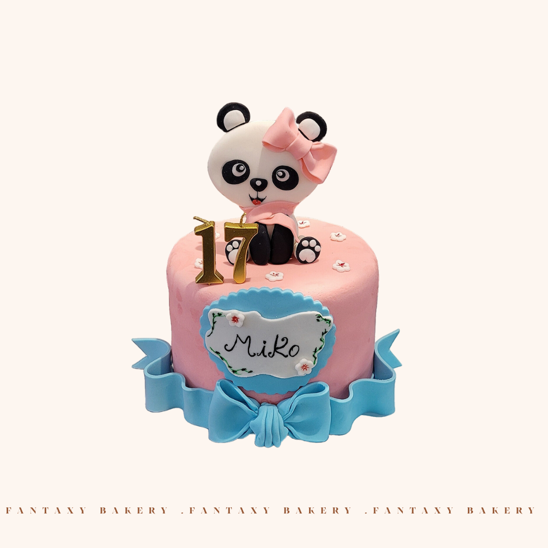 Baby Panda Fondant Cake