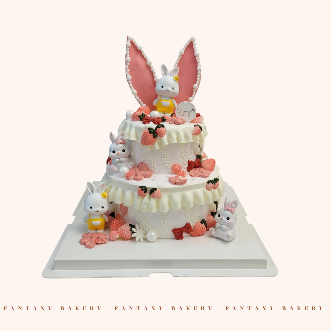 Baby Rabbit Two-Tier Cake