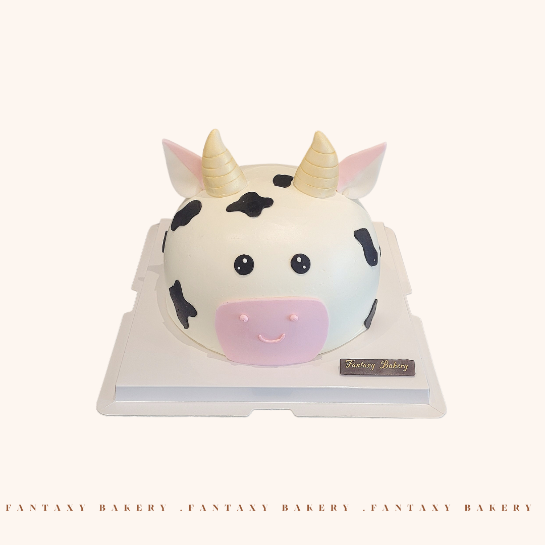Farm Cow Fondant Cake