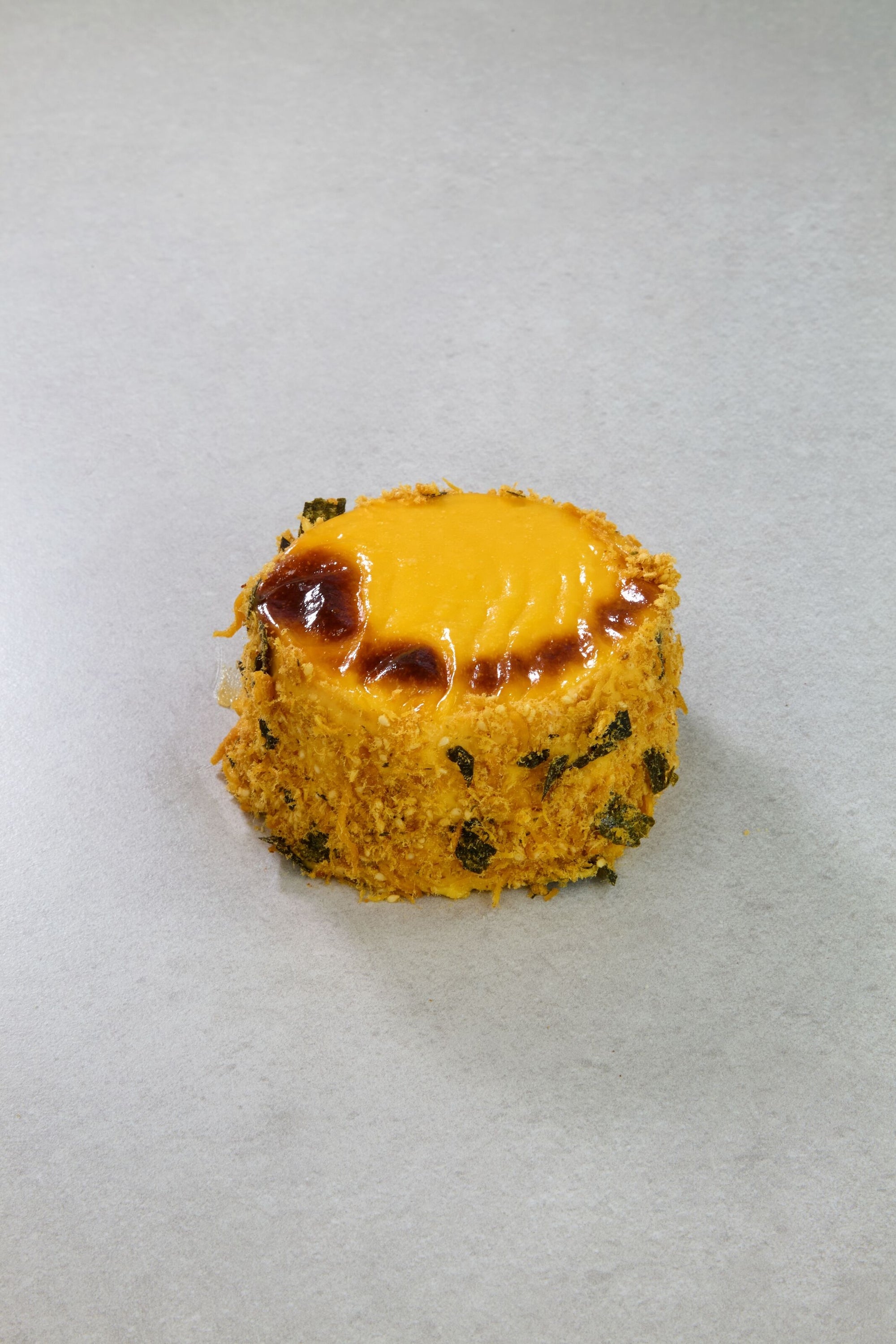Golden Kasutera Cheese Cake with Chicken Floss