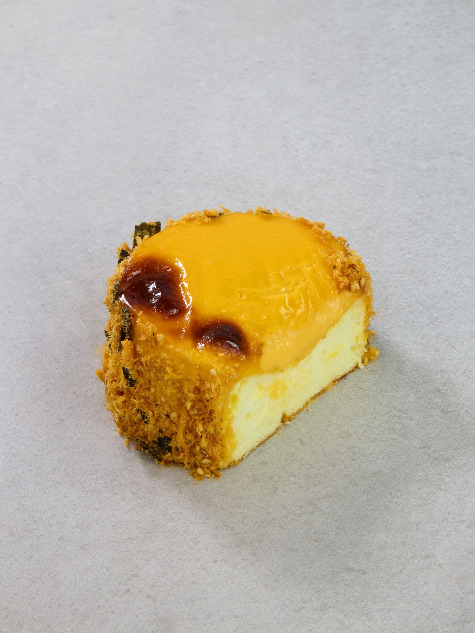 Golden Kasutera Cheese Cake with Chicken Floss
