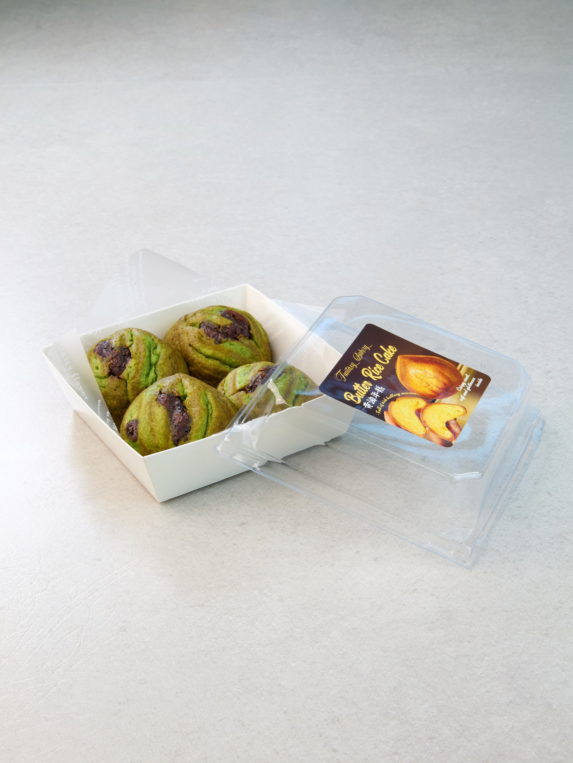 Matcha Red Bean Butter Rice Cake