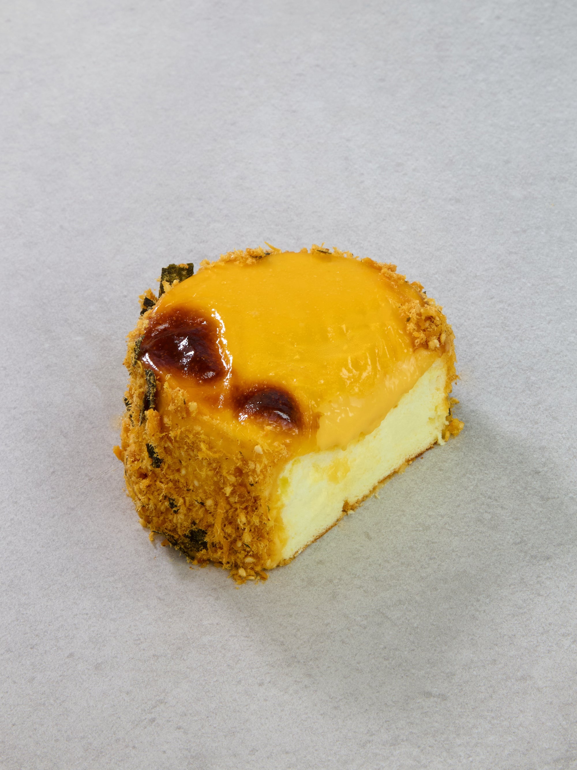 Golden Kasutera Cheese Cake with Chicken Floss