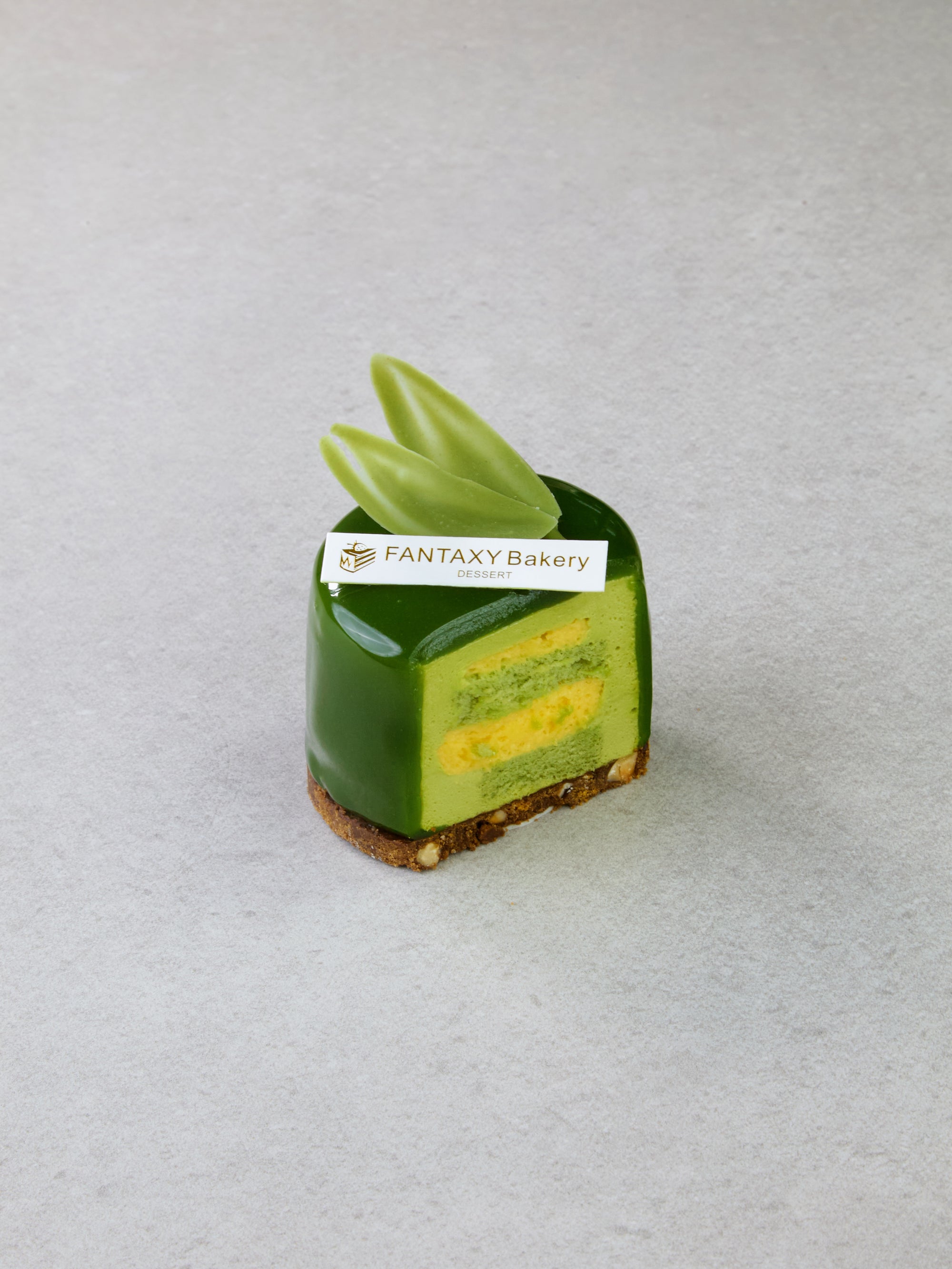 Matcha Passion Fruit Slice Cake
