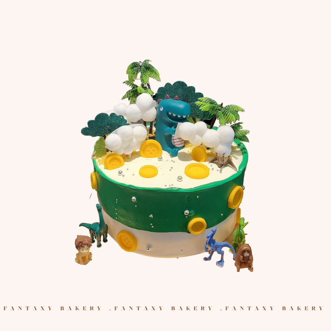 Little Dinosaur Forest Cake