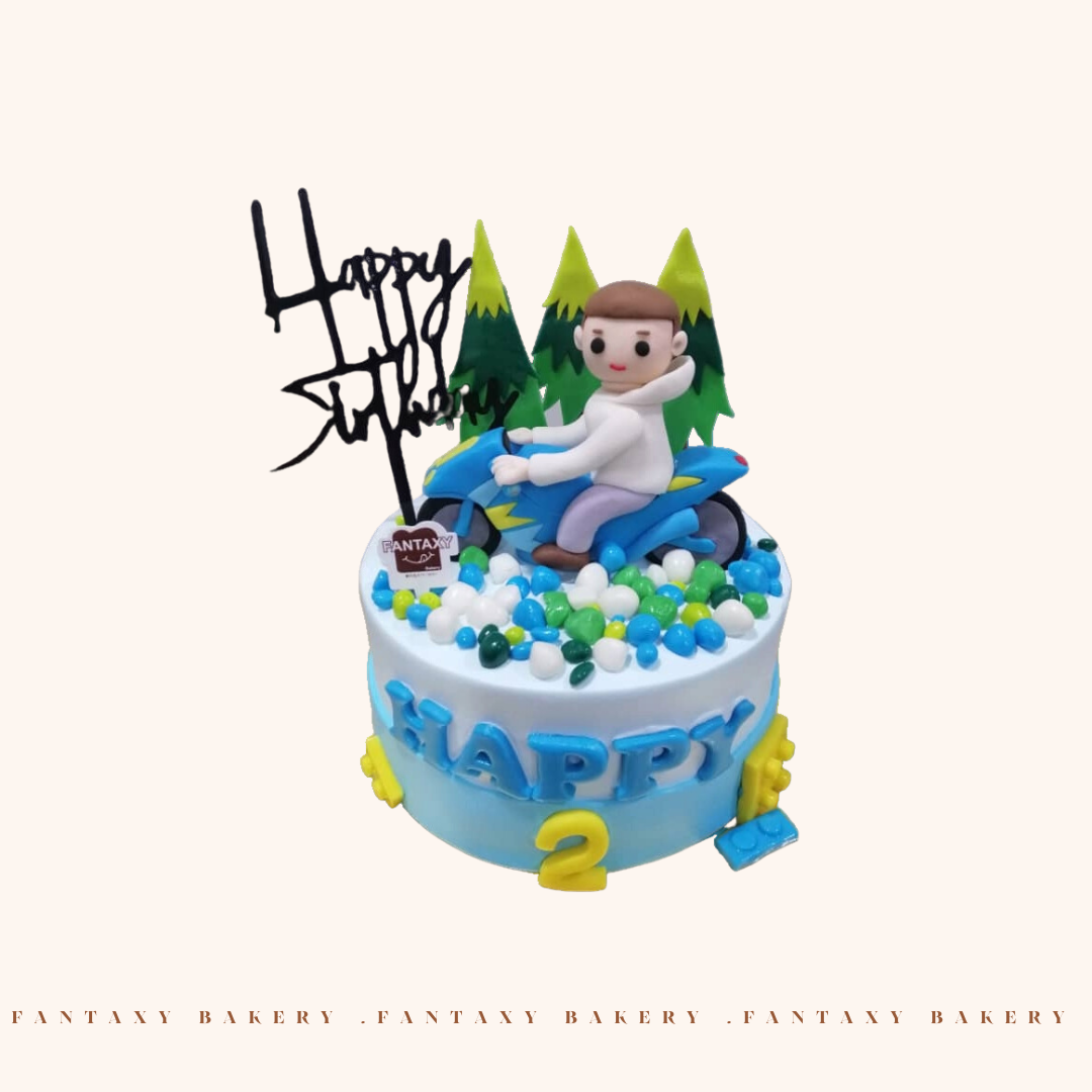 Little Boy Motorcycle Cake