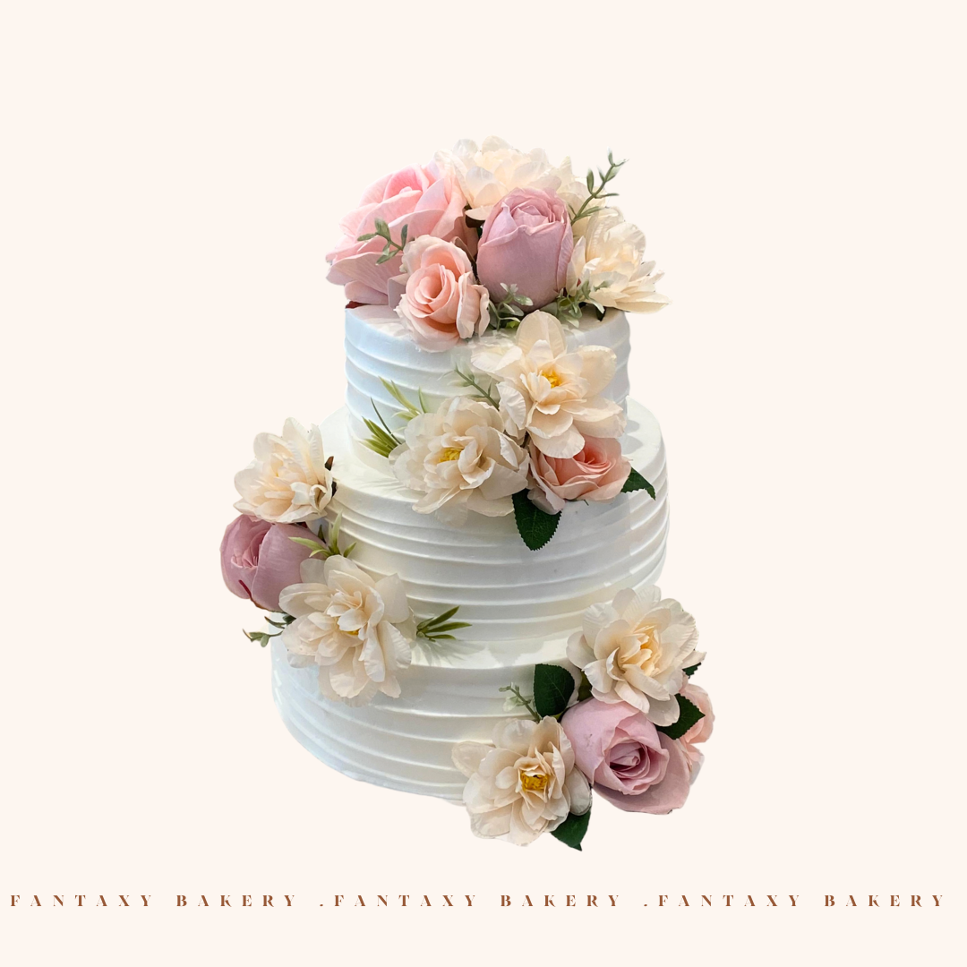 Flower Three-Tier Cake