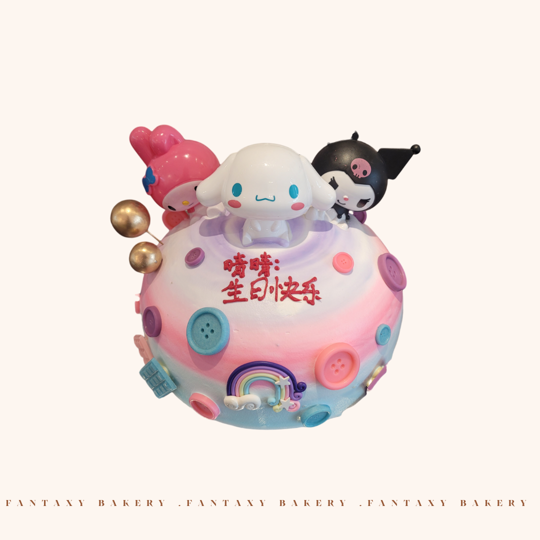 Three Little Sanrio Cake