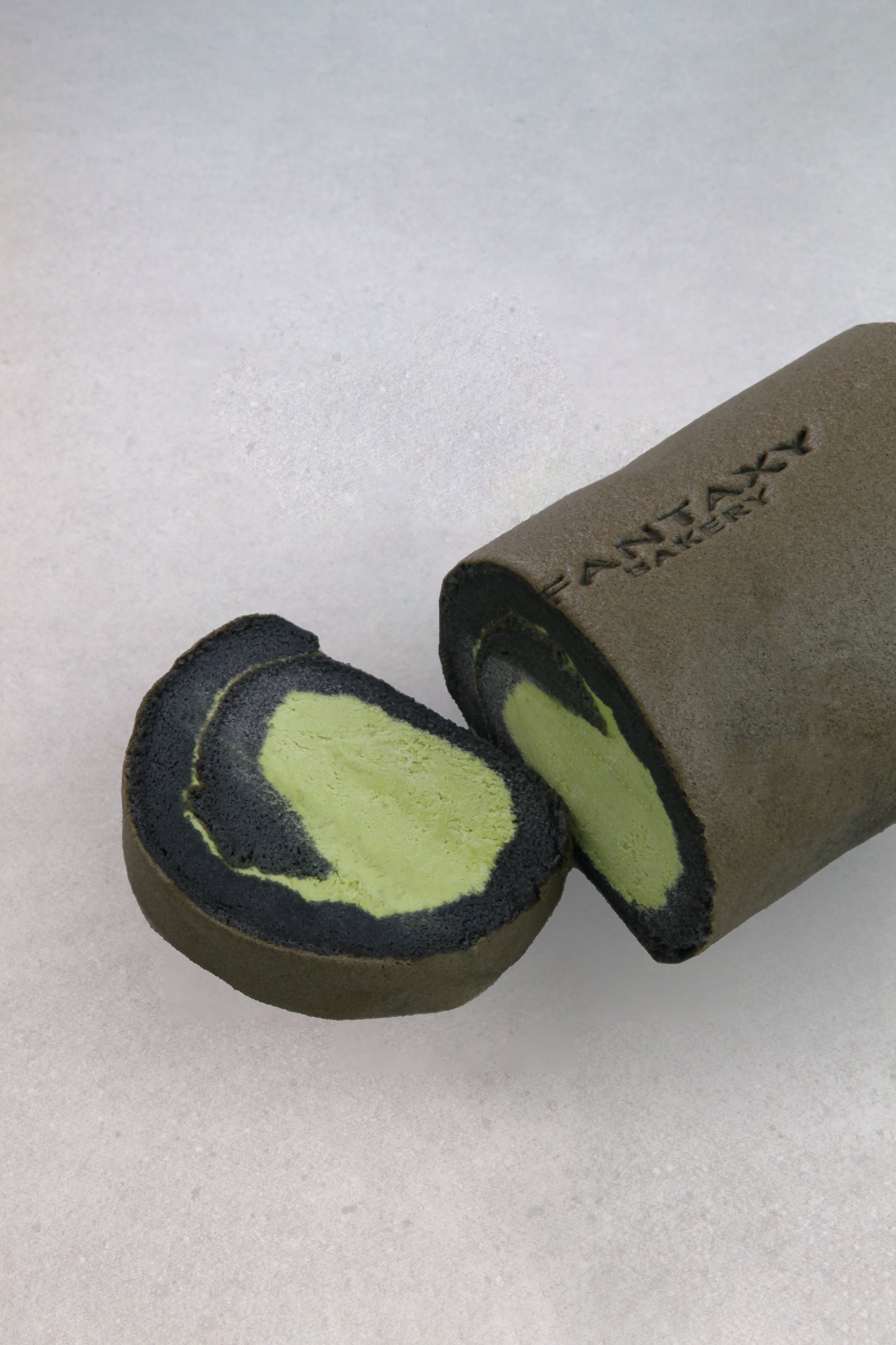Charcoal Matcha Cream Roll